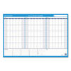 AAGPM23928 - 90/120-Day Undated Horizontal Erasable Wall Planner, 36 x 24, White/Blue Sheets, Undated