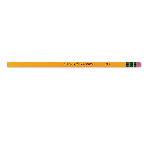 Dixon Ticonderoga Soft Black Lead Pencils, #2, Yellow - 10 count