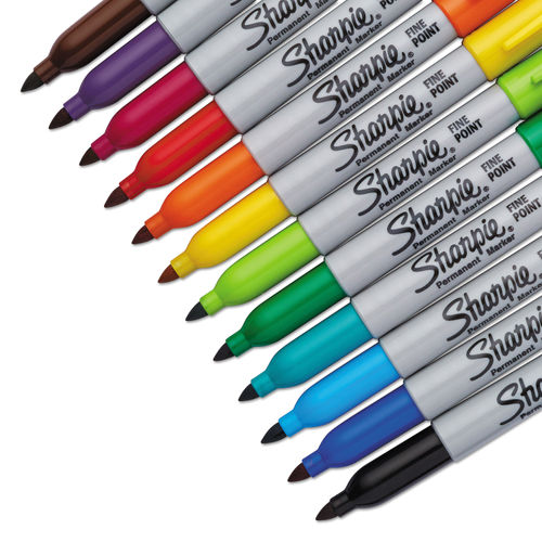 Sharpie® Cosmic Color Permanent Markers, Ultra Fine Point, Gray Barrels,  Assorted Ink Colors, Pack Of 5 Markers