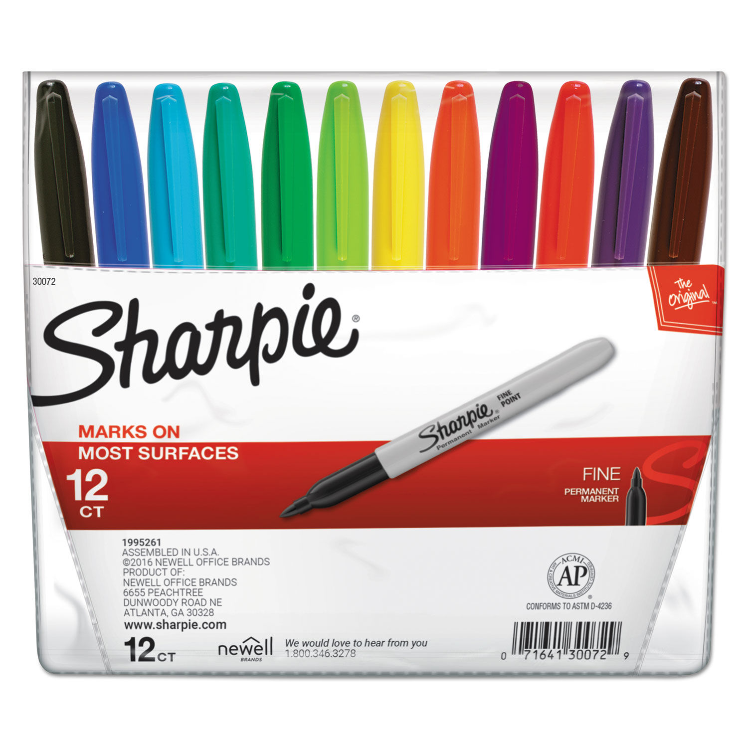 Sharpie Permanent Fine Point Markers Red Pack Of 12 Markers - Office Depot