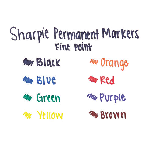 Sharpie Portrait Colors Fine Point Permanent Marker 12-Color Set