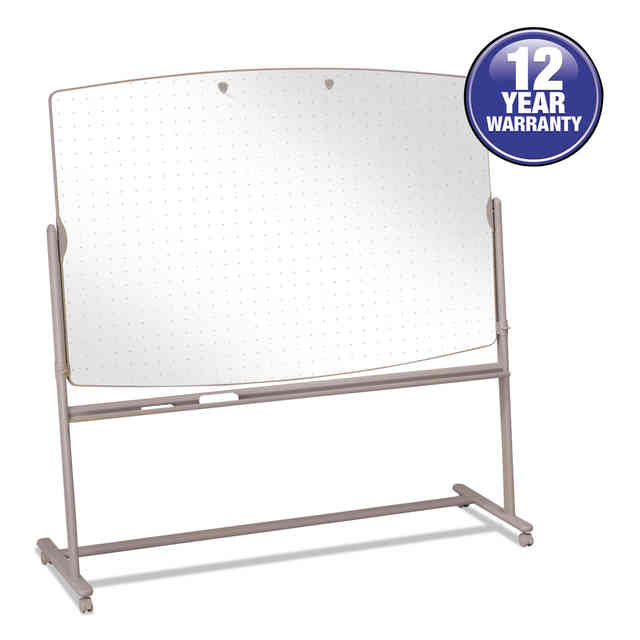 Total Erase Reversible Mobile Presentation Easel, Large, 72 x 48, White Surface, Neutral/Beige Steel Frame Total Erase Reversible Mobile Presentation Easel, Large, 72 x 48, White Surface, Neutral/Beige Steel Frame