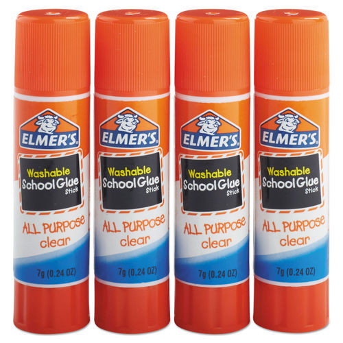 Elmer's Washable All Purpose School Glue Sticks, Clear, 30-box