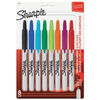 SAN32730PP - Retractable Permanent Marker, Fine Bullet Tip, Assorted Colors, 8/Set