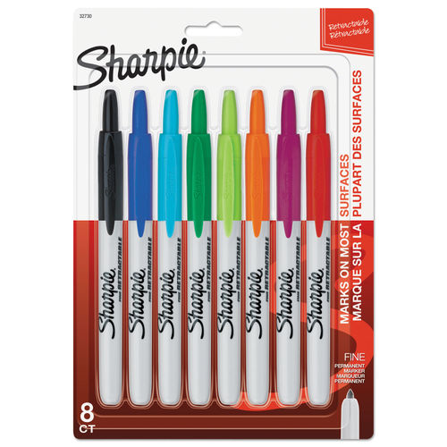 Metallic Fine Point Permanent Markers, Fine Bullet Tip, Blue-Green-Red,  6/Pack - Office Express Office Products