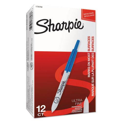 SAN1735792 - Sharpie Retractable Ultra Fine Tip Permanent Marker (3 Pack)