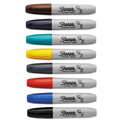 Sharpie Metallic Permanent Marker, Medium Chisel Tip, Assorted, 6/Pack