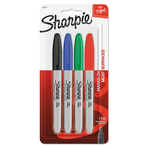 Sharpie Fine Tip Permanent Marker, Fine Bullet Tip, Assorted Colors, 65/Pack