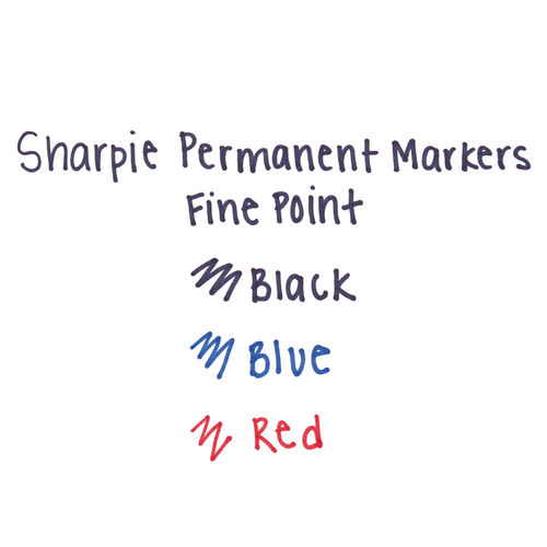 Sharpie Permanent Marker, Retractable, Fine Point, Assorted - 3 markers