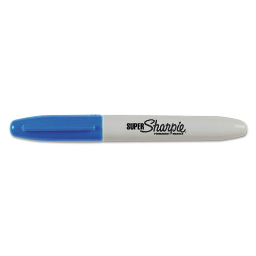 Sharpie® Super Permanent Markers, Fine Point, Blue, Dozen SAN33003