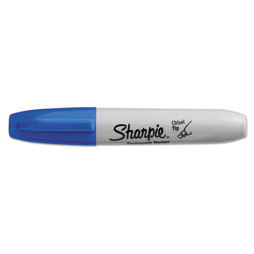 Sharpie Permanent Marker, Chisel Tip, Black, Blue, Red, Green, 1 of Each  Color