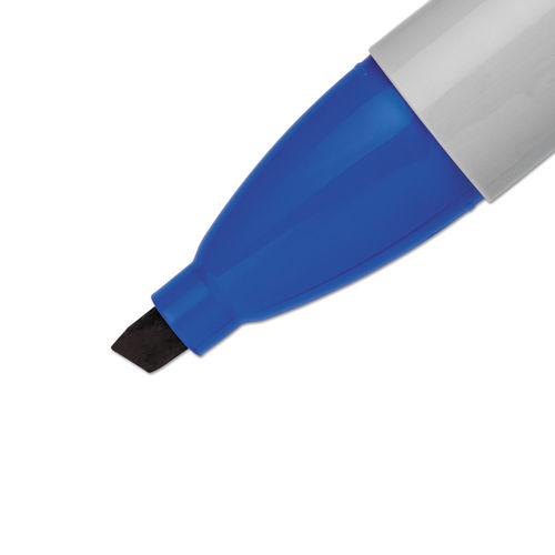 Sharpie Chisel Tip Permanent Markers Blue Pack Of 12 - Office Depot