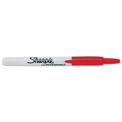 Sharpie Retractable Permanent Marker Red - Office Depot