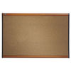 QRTB244LC - Prestige Colored Cork Bulletin Board, 48 x 36, Brown Surface, Light Cherry Fiberboard/Plastic Frame