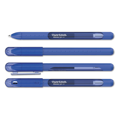 Paper Mate InkJoy Gel Pens Medium Point 0.7 mm Blue Barrel Blue Ink Pack Of  12 - Office Depot
