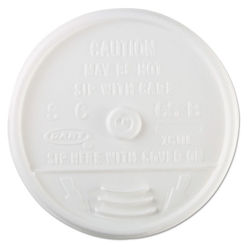 White Plastic Coffee Cup Lid - Fits 8, 12 oz - 500 count box