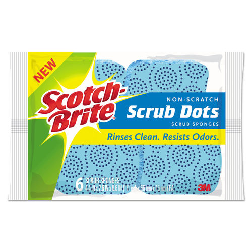 Scotch-Brite Scrub Sponges, Non-Scratch, Scrub Dots, 3 Pack