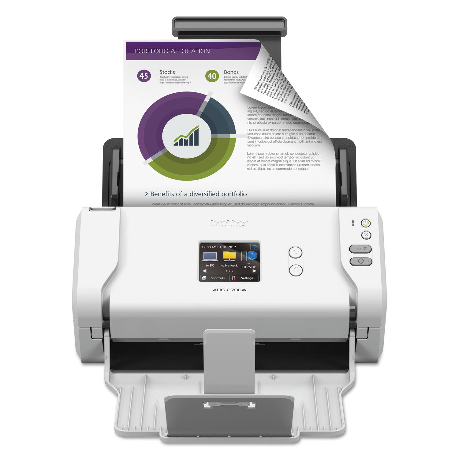Imagecenter Ads 2700w Wireless Scanner By Brother Brtads2700w