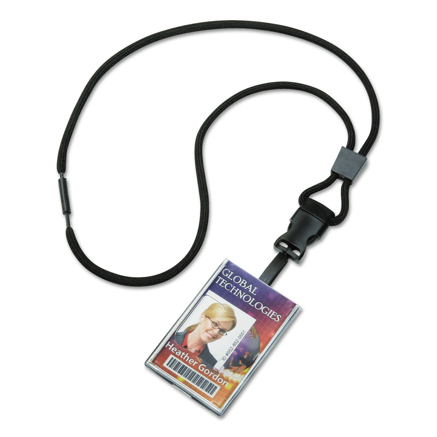 SKILCRAFT Retractable ID Badge Holder Black - Office Depot