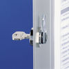 DBL195523 - Locking Key Cabinet, 72-Key, Brushed Aluminum, Silver, 11.75 x 4.63 x 15.75