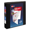 AVE79695 - Heavy-Duty View Binder with DuraHinge and One Touch EZD Rings, 3 Rings, 1.5" Capacity, 11 x 8.5, Black