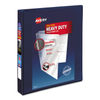 AVE79809 - Heavy-Duty View Binder with DuraHinge and One Touch EZD Rings, 3 Rings, 1" Capacity, 11 x 8.5, Navy Blue