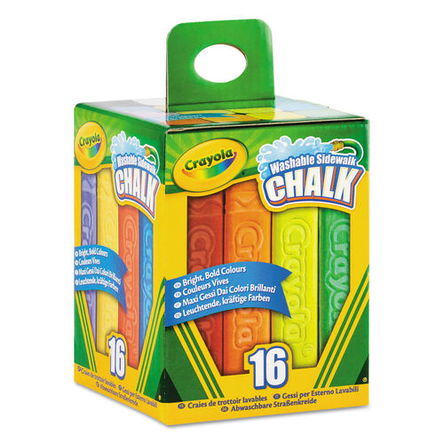 Crayola Washable Sidewalk Chalk, Assorted Bright Colors - 48 count