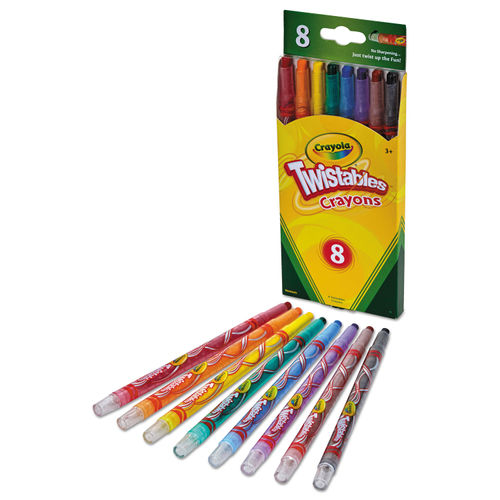 Crayola Twistables Crayons With Plastic Container Mini Size Assorted Colors  Pack Of 24 Crayons - Office Depot