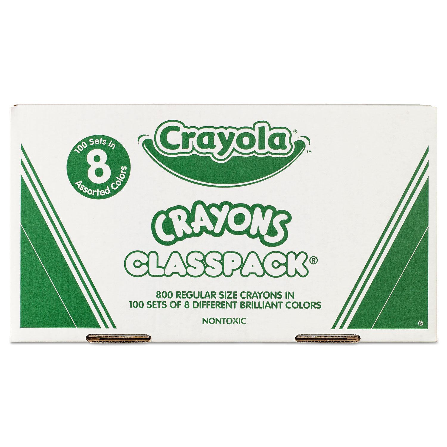 Crayola Classpack Regular Crayons, 8 Colors, 800/BX, Assorted