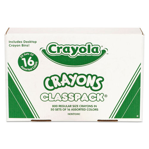 Crayola Crayons Large Assorted Colors Box Of 16 Crayons - Office Depot