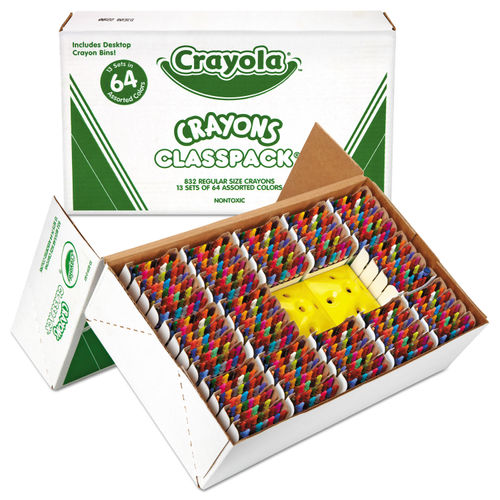 Crayola Classpack Standard Crayons 8 Assorted Colors Pack Of 800 Crayons -  Office Depot