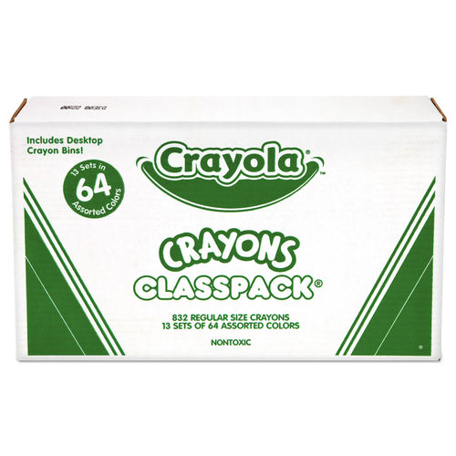 Classpack Crayons w/Markers, 8 Colors, 128 Each Crayons/Markers, 256/Box