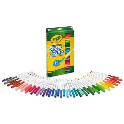 Crayola Washable Supertips Markers, Assorted - 10 count