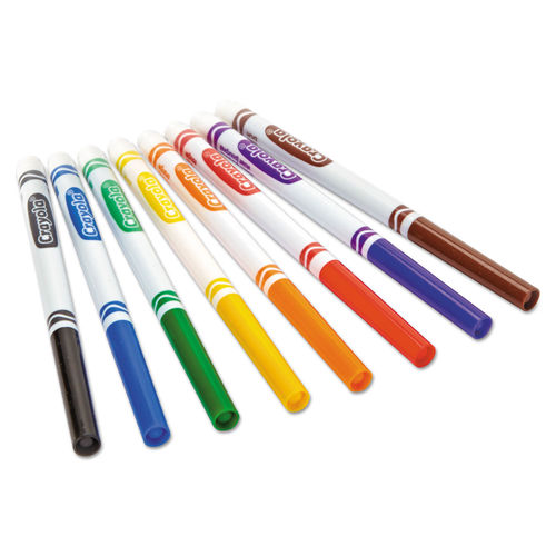 Crayola Fine Line Markers Bulk, 12 Marker Packs with 10 Colors, School Supplies