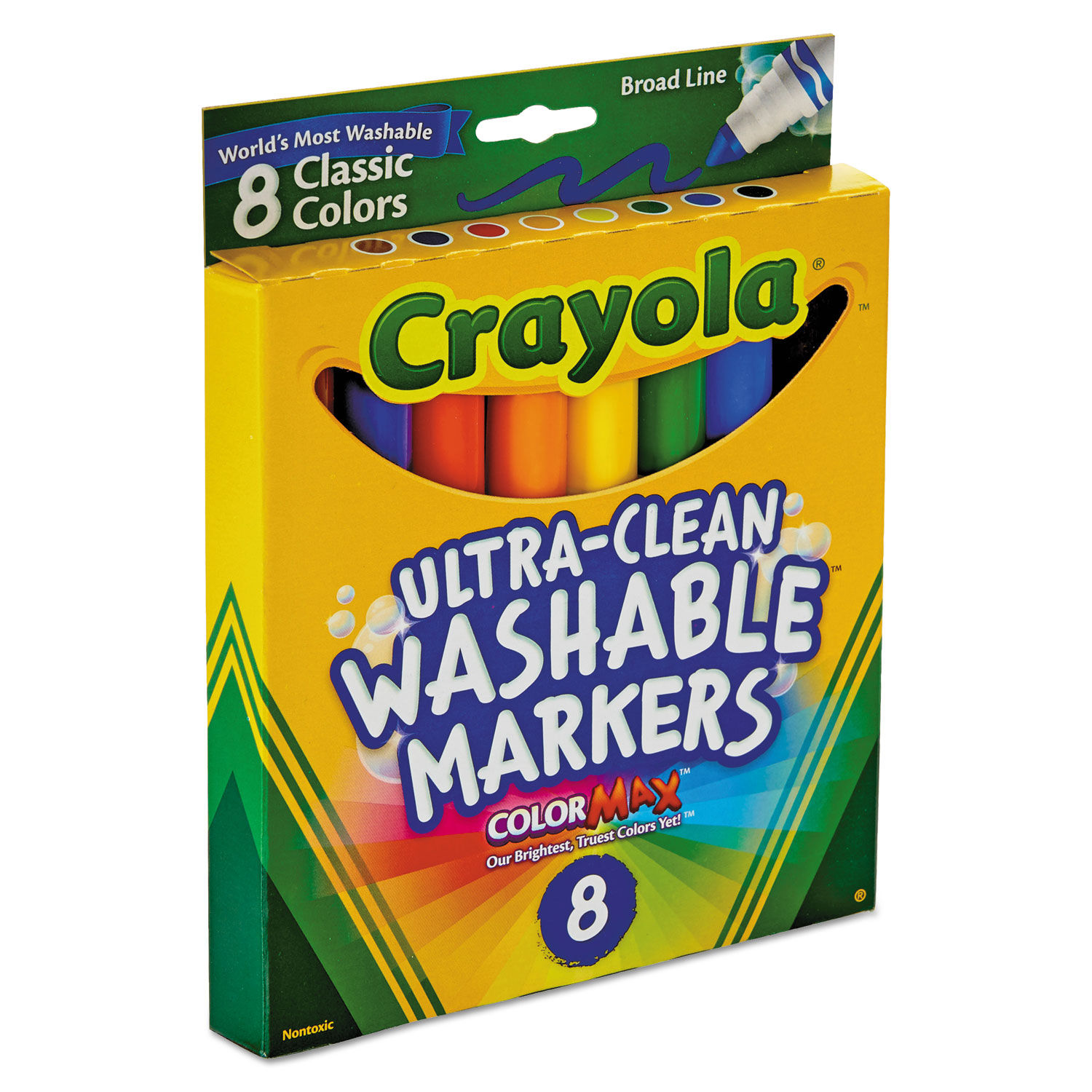 Crayola Ultra-Clean Washable Color Markers, Fine-Line, Assorted Colors,  Pack Of 200