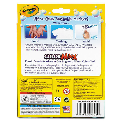 10 count Crayola Ultra-Clean Fine Line Washable Markers Classic