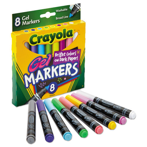 Crayola Gel FX Markers Classpack, 8 Colors, 80-Count at