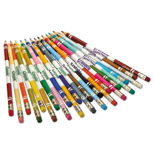 Crayola Erasable Colored Pencils, Assorted Colors, 12/Bundle, 6