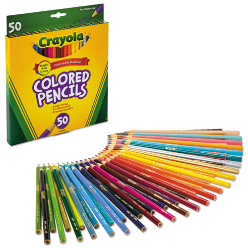 Short-Length Colored Pencil Set, 3.3 mm, 2B, Assorted Lead and