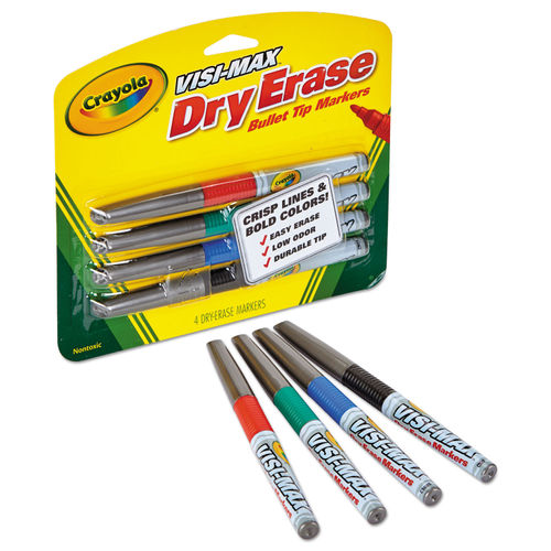 Crayola Visi Max Dry Erase Markers Chisel Bullet Marker Point