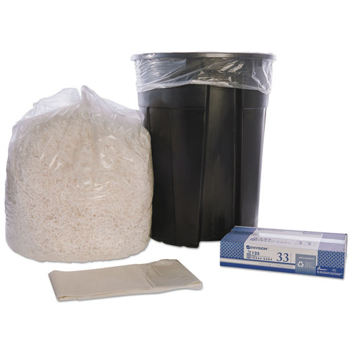 33 Gallon Clear Regular Duty Trash Bags - 0.5 Mil