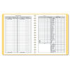 DOM612 - Simplified Monthly Bookkeeping Record, 4 Column Format, Tan Cover, 11 x 8.5 Sheets, 128 Sheets/Book