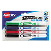 AVE24459 - MARKS A LOT Pen-Style Dry Erase Markers, Medium Bullet Tip, Assorted Colors, 4/Set (24459)