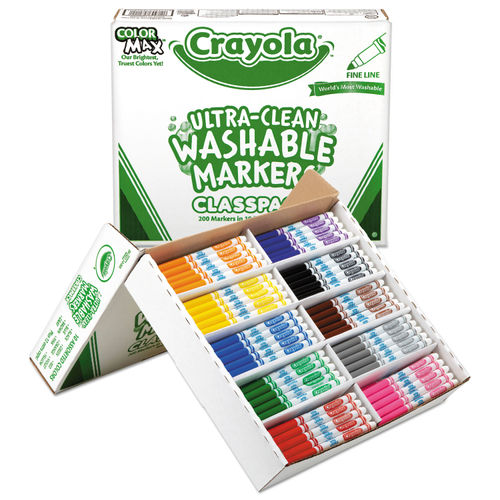 Crayola Washable Broad Line Marker Classpack Pack Of 200 - Office Depot