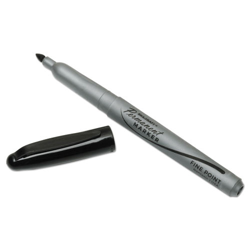 Sharpie Fine Point Pen - Fine Pen Point - Blue - Silver Barrel - 1