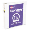 AVE05726 - Economy View Binder with Round Rings , 3 Rings, 1.5" Capacity, 11 x 8.5, White, (5726)