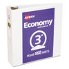 AVE05741 - Economy View Binder with Round Rings , 3 Rings, 3" Capacity, 11 x 8.5, White, (5741)