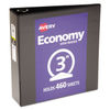 AVE05740 - Economy View Binder with Round Rings , 3 Rings, 3" Capacity, 11 x 8.5, Black, (5740)