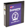 AVE05730 - Economy View Binder with Round Rings , 3 Rings, 2" Capacity, 11 x 8.5, Black, (5730)