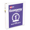 AVE05711 - Economy View Binder with Round Rings , 3 Rings, 1" Capacity, 11 x 8.5, White, (5711)